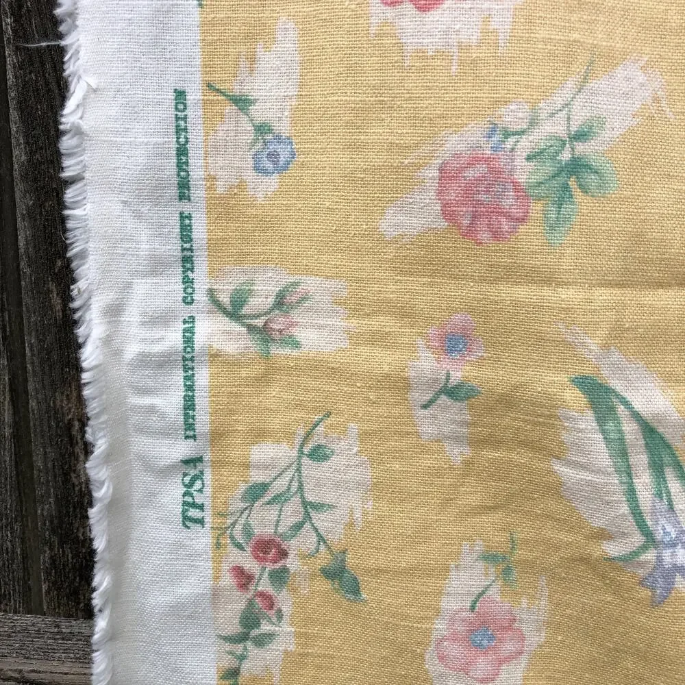 5th Ave Covington Yellow Floral Printed Fabric 54